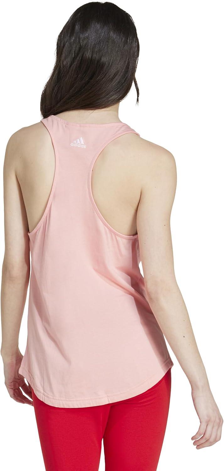 imageadidas Womens Loungewear Essentials Loose Logo Tank TopSemi Pink Spark