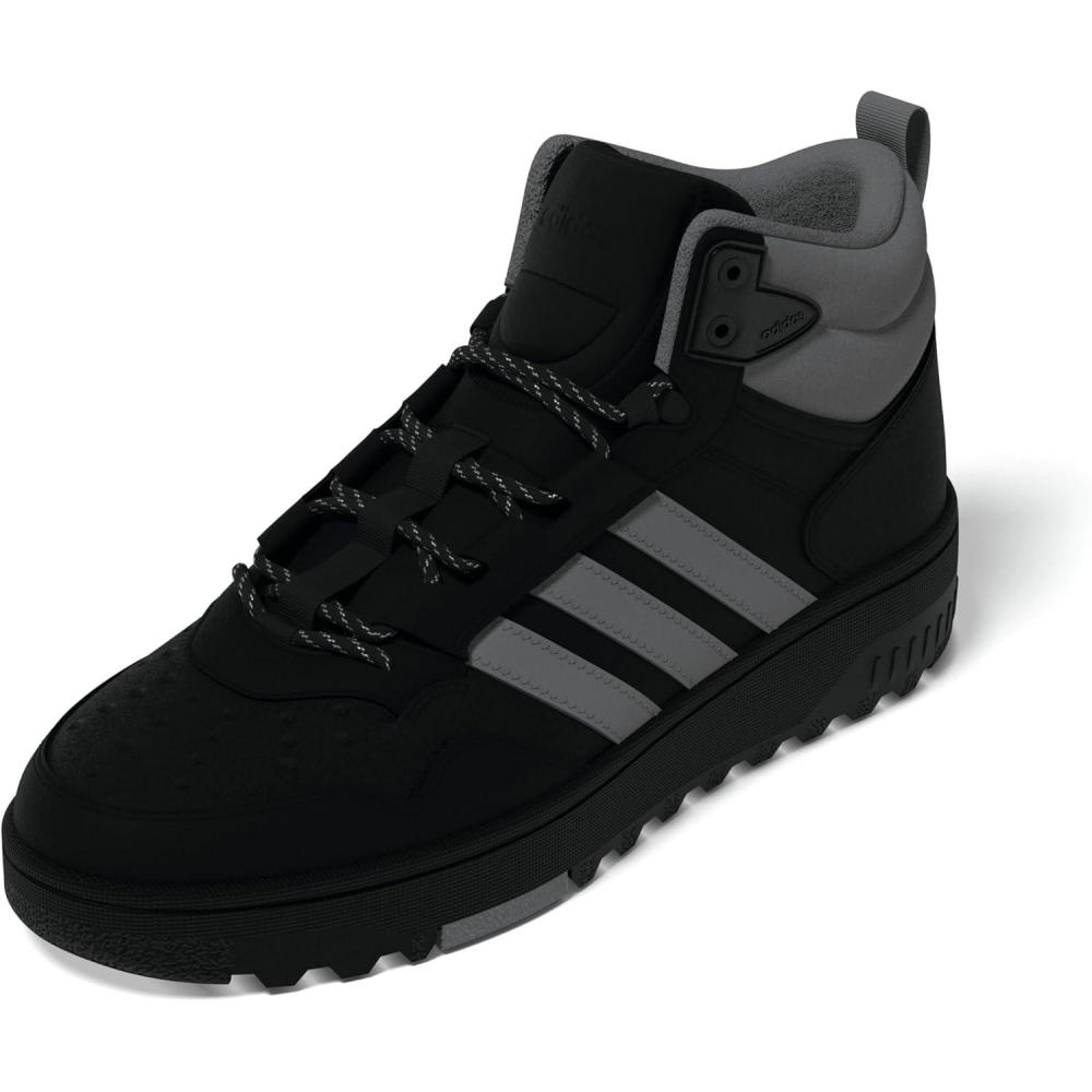 imageAdidas UnisexAdult Hoops 40 Mid Top SneakerBlackGreyBlack