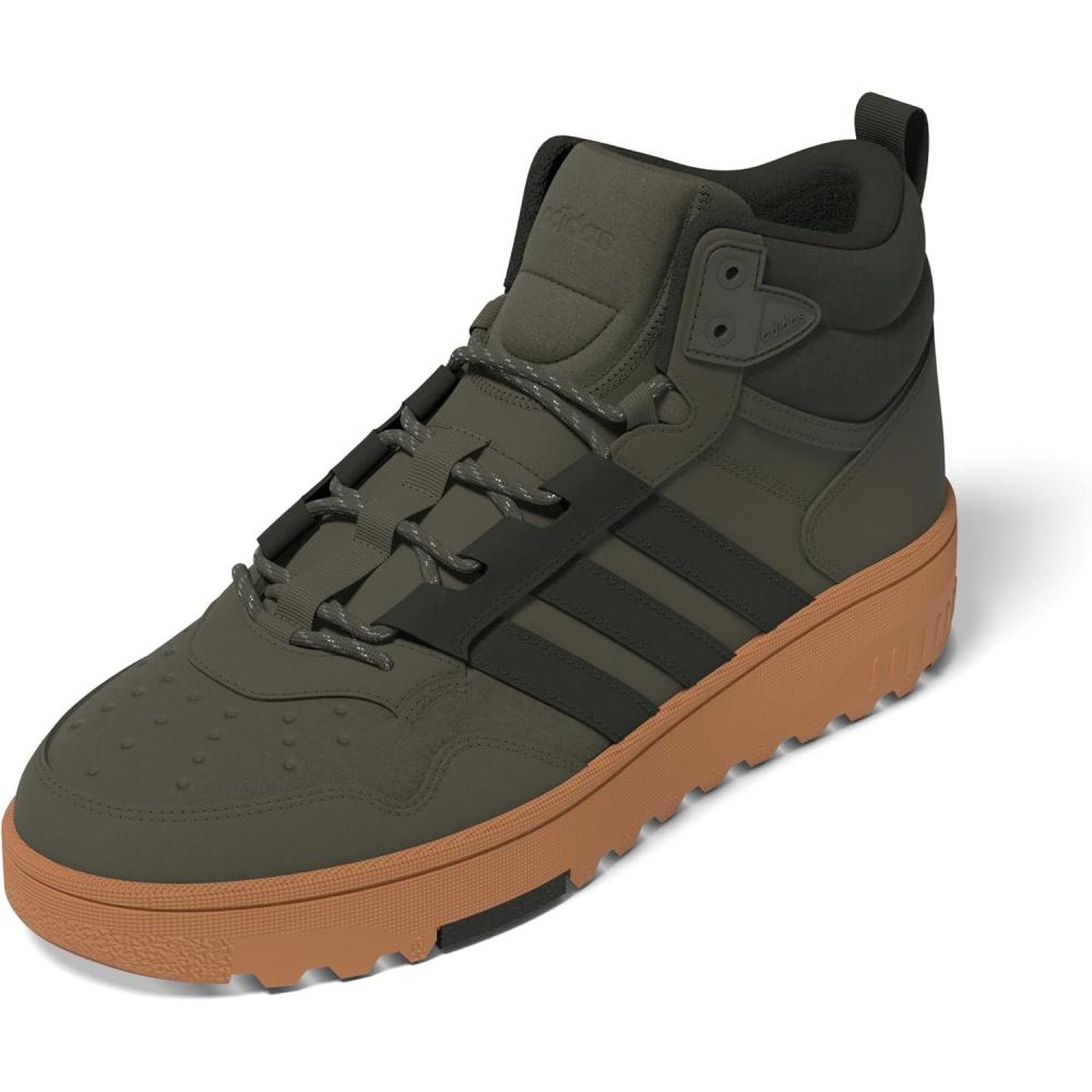 imageAdidas UnisexAdult Hoops 40 Mid Top SneakerOlive StrataNight CargoGum