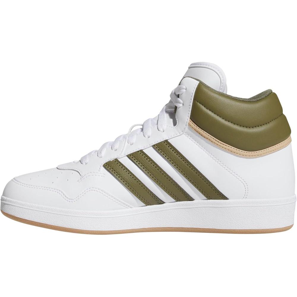 imageAdidas UnisexAdult Hoops 40 Mid Top SneakerWhiteFocus OliveGum