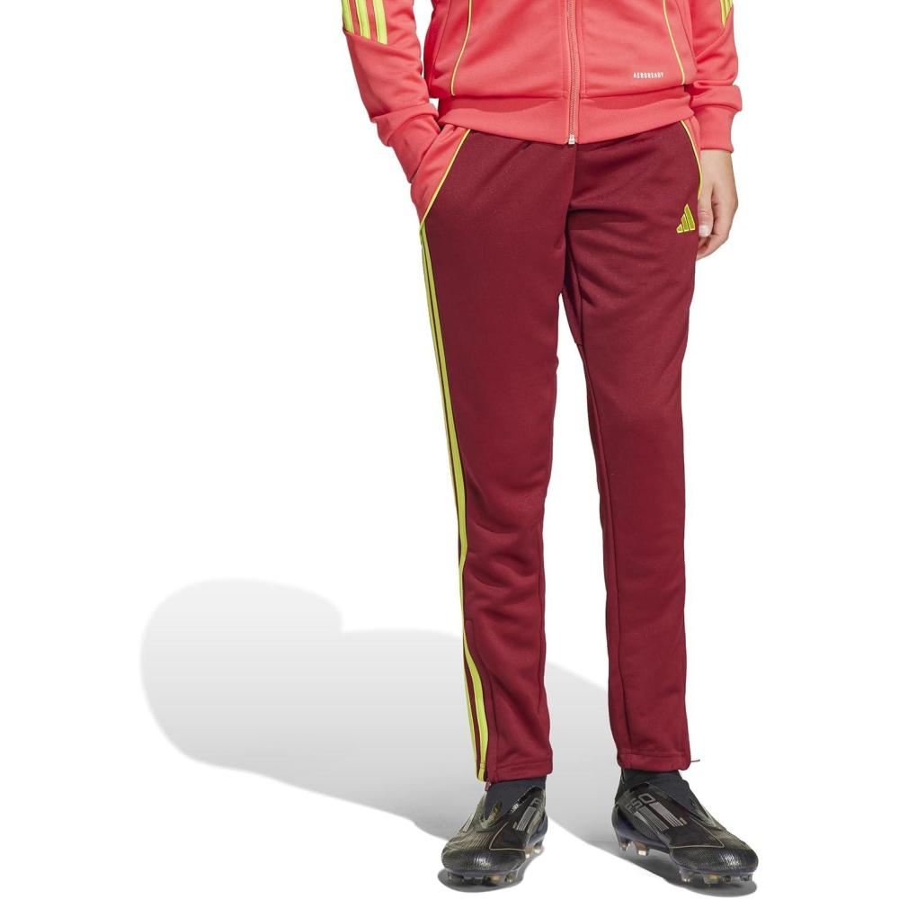 imageadidas Boys Tiro 24 Training PantsTeam Collegiate BurgundySemi Solar Yellow