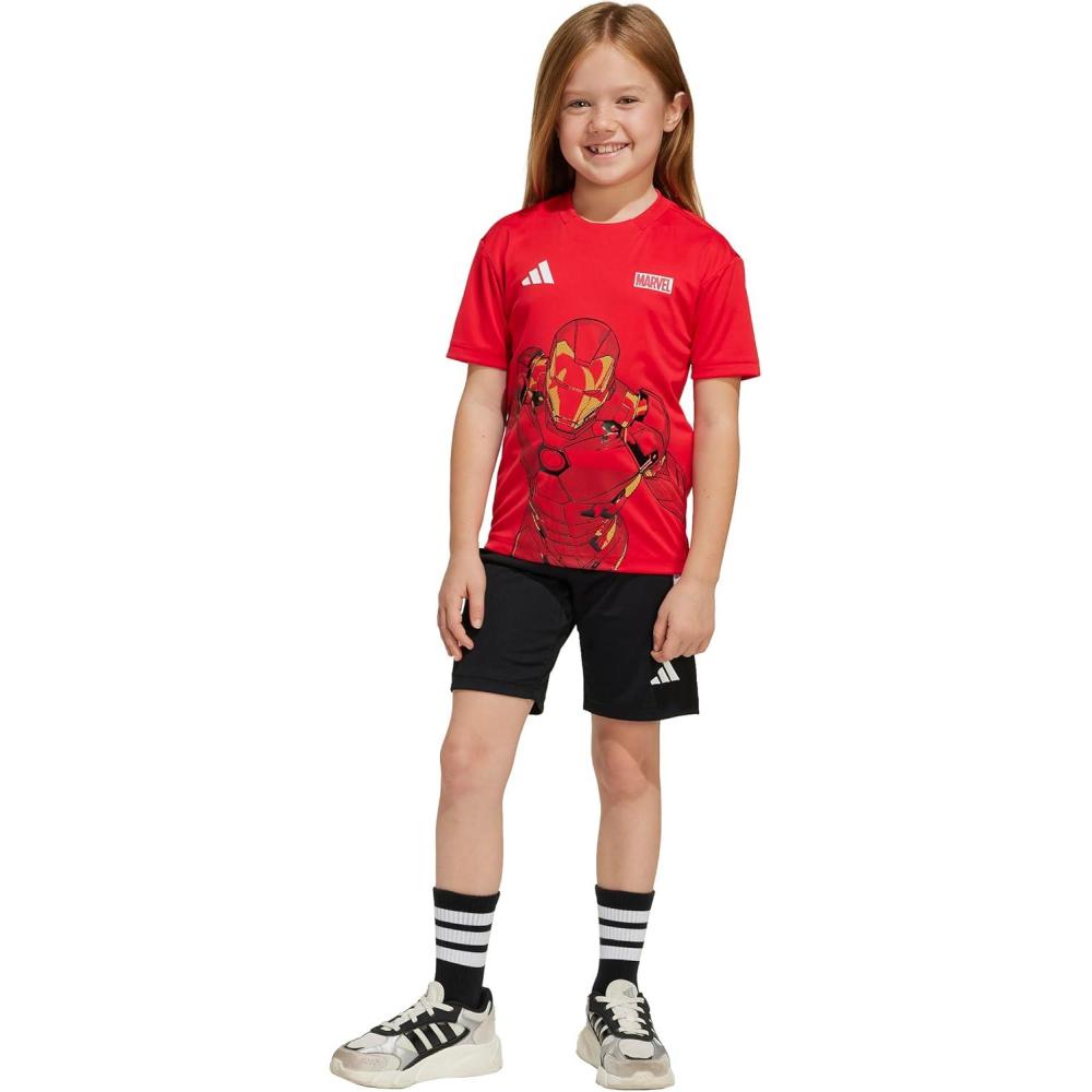 imageadidas Kids Marvel IronMan TShirt SetPure RubyWhite