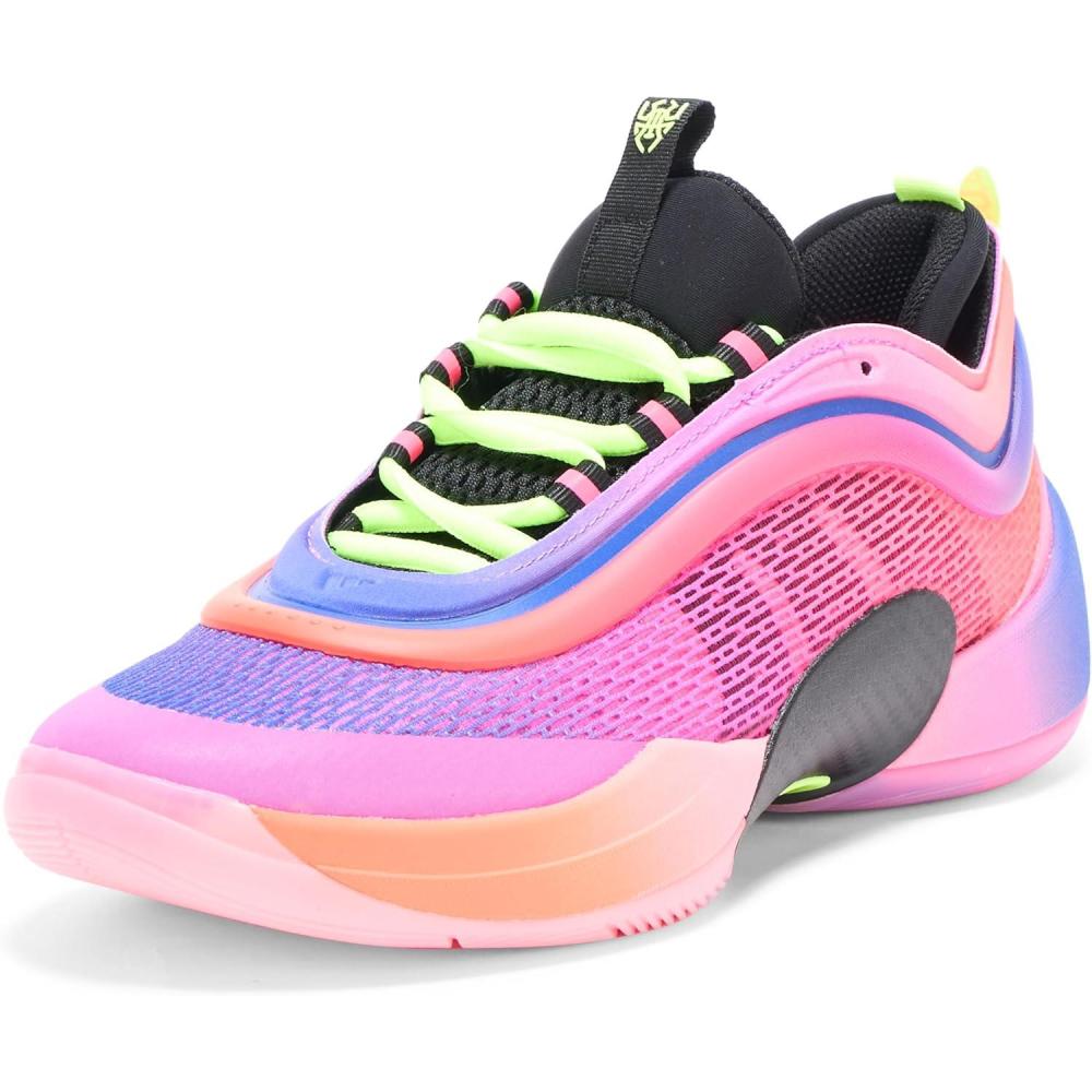 imageadidas UnisexAdult Don Issue 6 Basketball SneakerPurple BurstBlackLucid Lemon