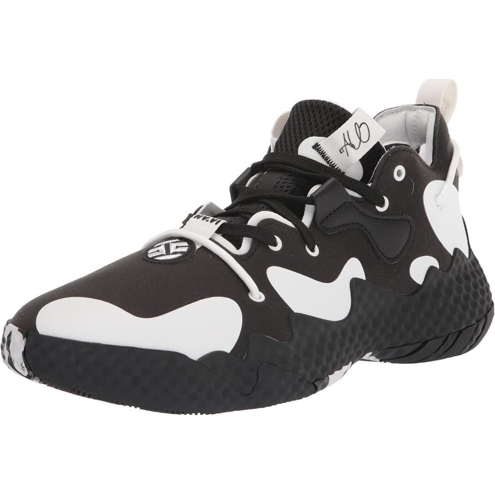 imageadidas UnisexAdult Harden Vol 6 Basketball ShoeBlackBlackWhite