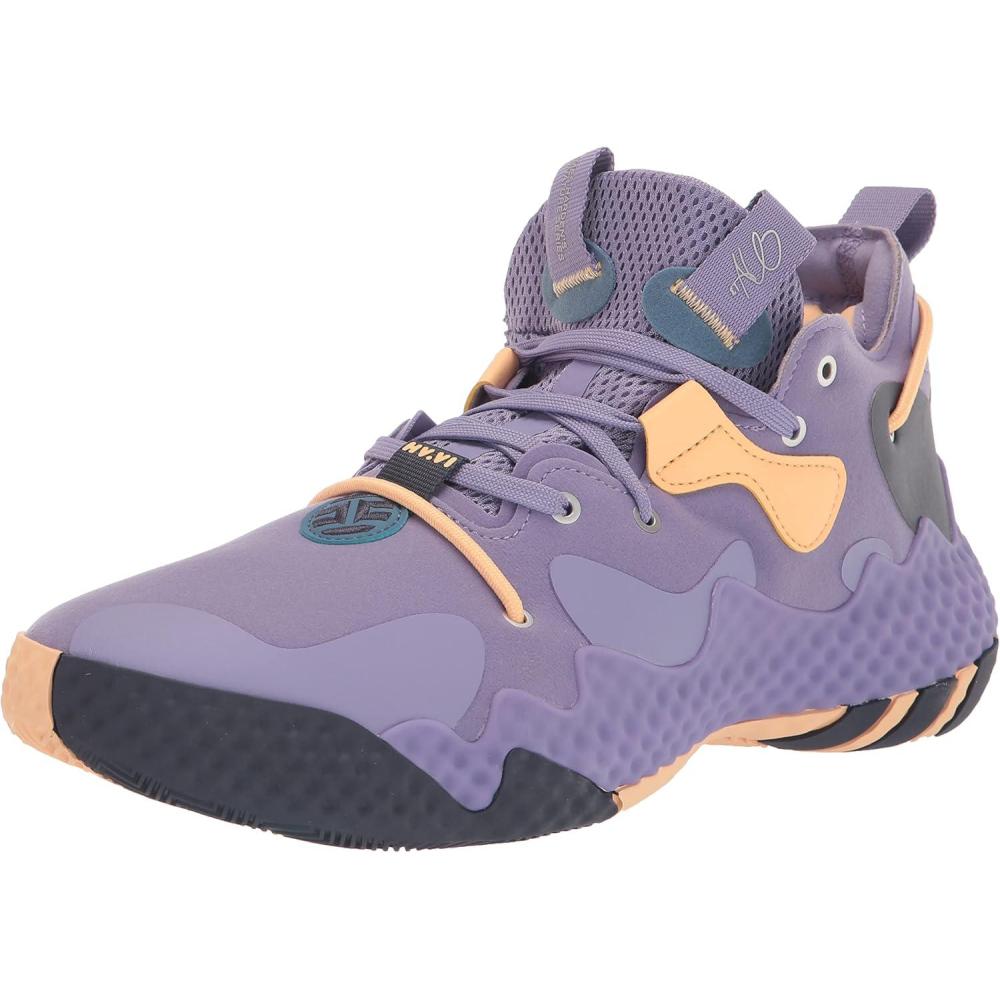 imageadidas UnisexAdult Harden Vol 6 Basketball ShoeMagic LilacMatte SilverPulse Amber