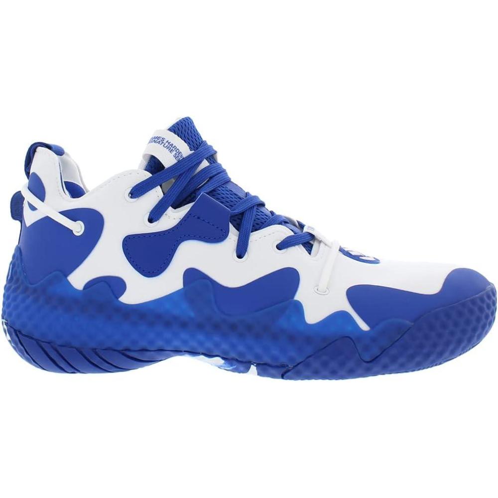 imageadidas UnisexAdult Harden Vol 6 Basketball ShoeWhiteBluewhite