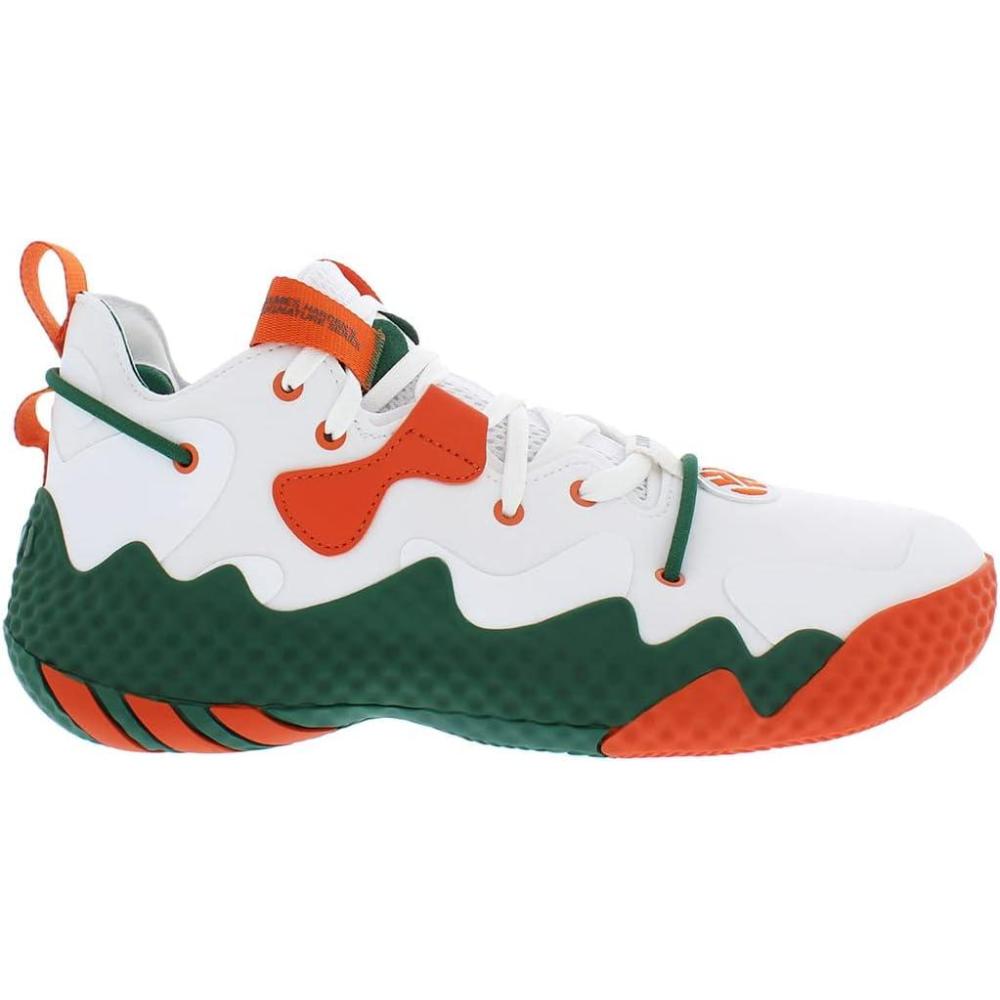imageadidas UnisexAdult Harden Vol 6 Basketball ShoeWhiteGreenOrangewhite