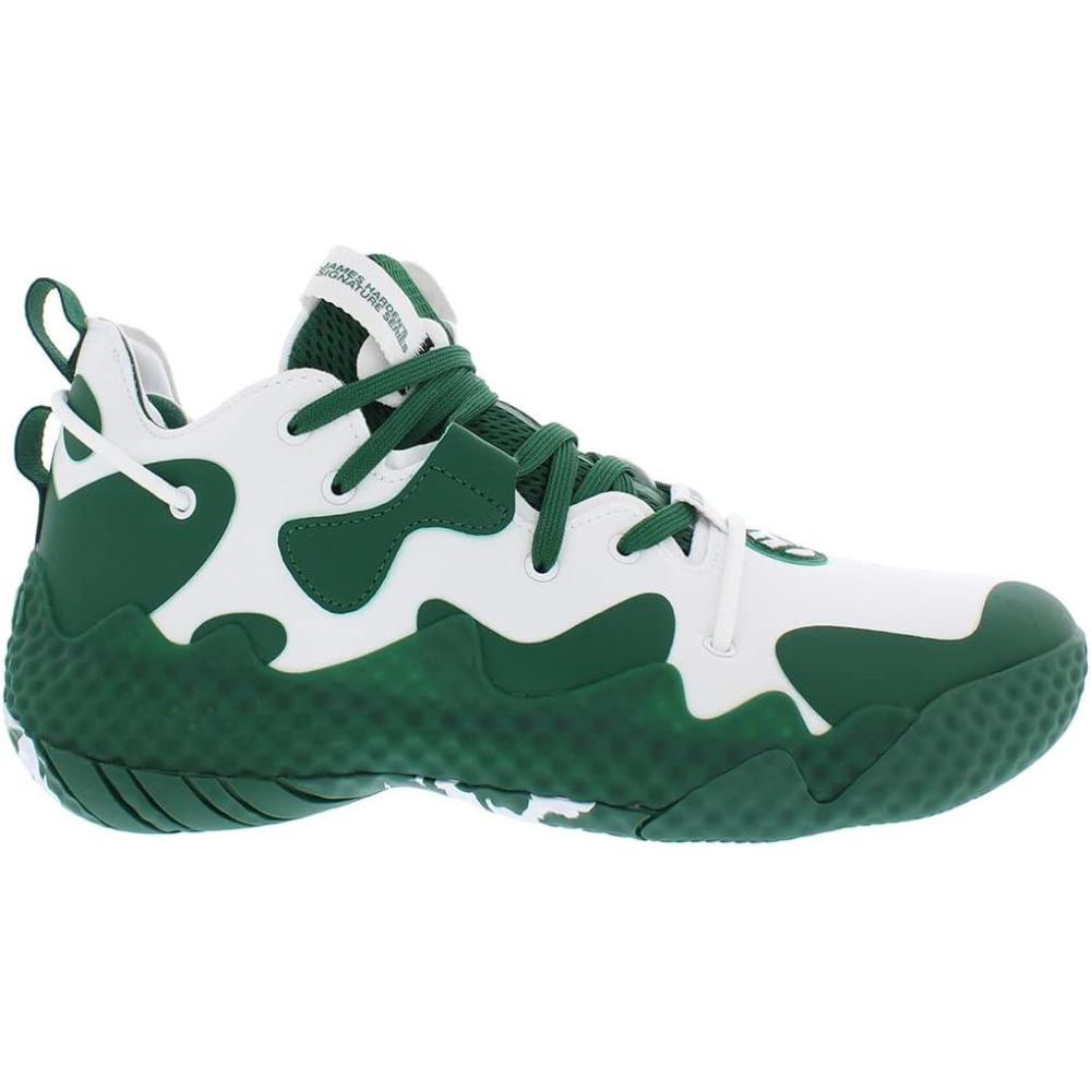 imageadidas UnisexAdult Harden Vol 6 Basketball ShoeWhiteGreenwhite