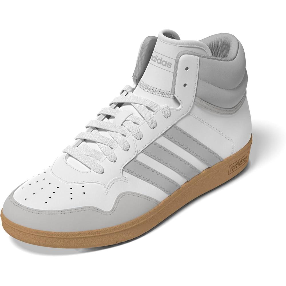 imageadidas UnisexAdult Hoops 40 Mid Top BasketballWhiteGreyGum