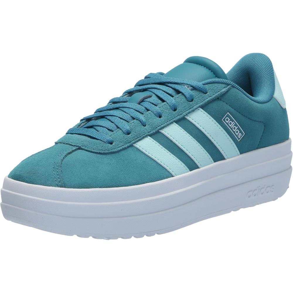 imageadidas UnisexChild Vl Court 30 LaceupLegacy SneakerArctic FusionSemi Flash AquaWhite