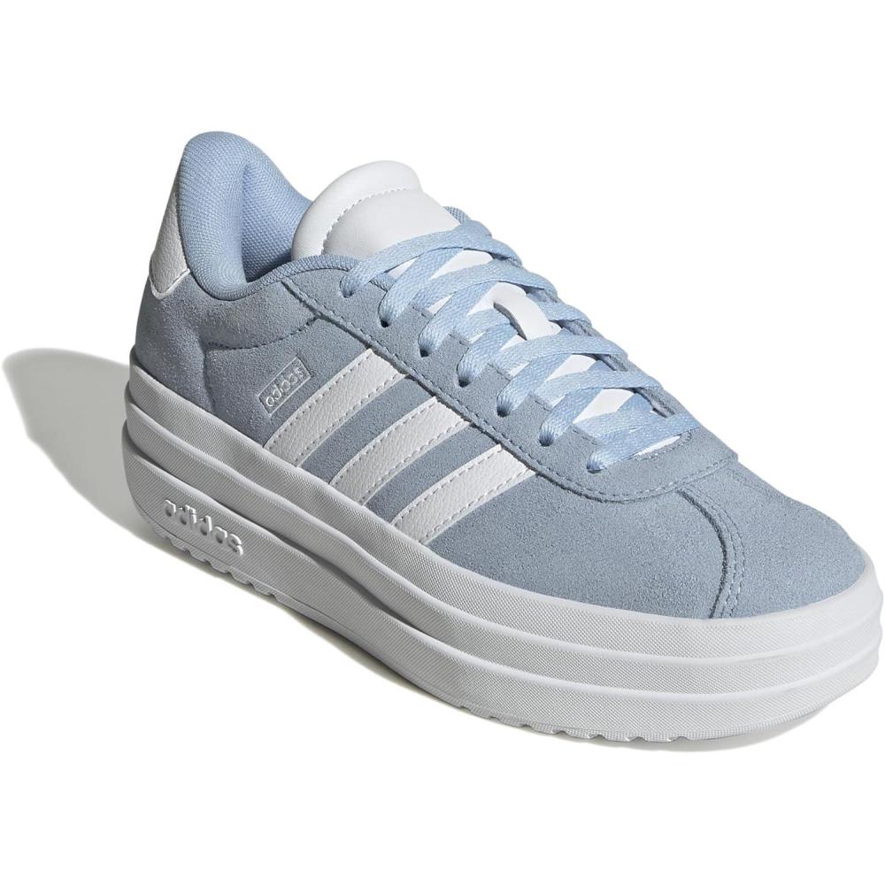 imageadidas UnisexChild Vl Court 30 LaceupLegacy SneakerBlueWhiteWhite