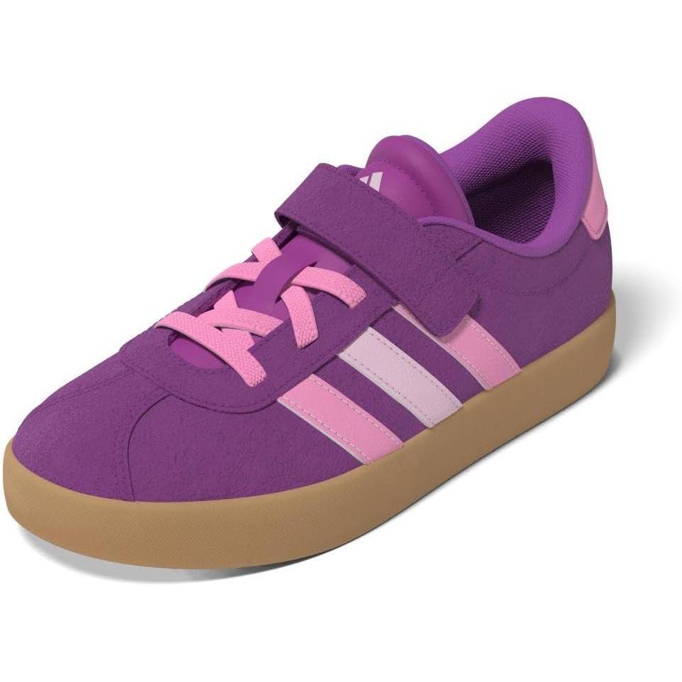 imageadidas UnisexChild Vl Court 30 LaceupLegacy SneakerFlash PinkBliss PinkClear Pink