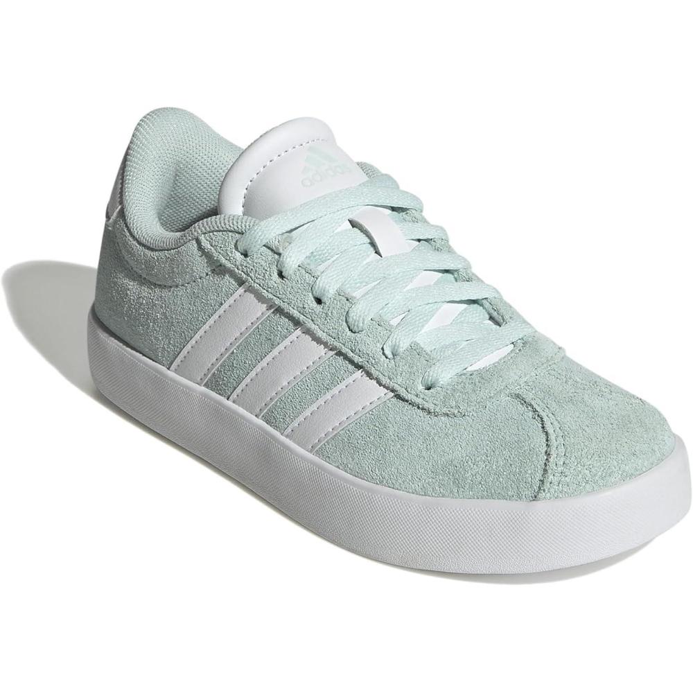 imageadidas UnisexChild Vl Court 30 LaceupLegacy SneakerHalo MintWhiteBlack