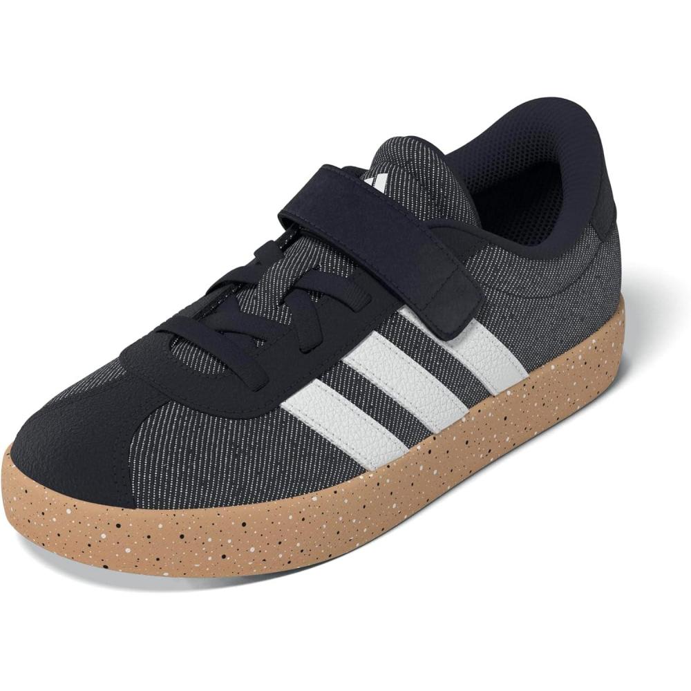imageadidas UnisexChild Vl Court 30 LaceupLegacy SneakerInkWhiteGum