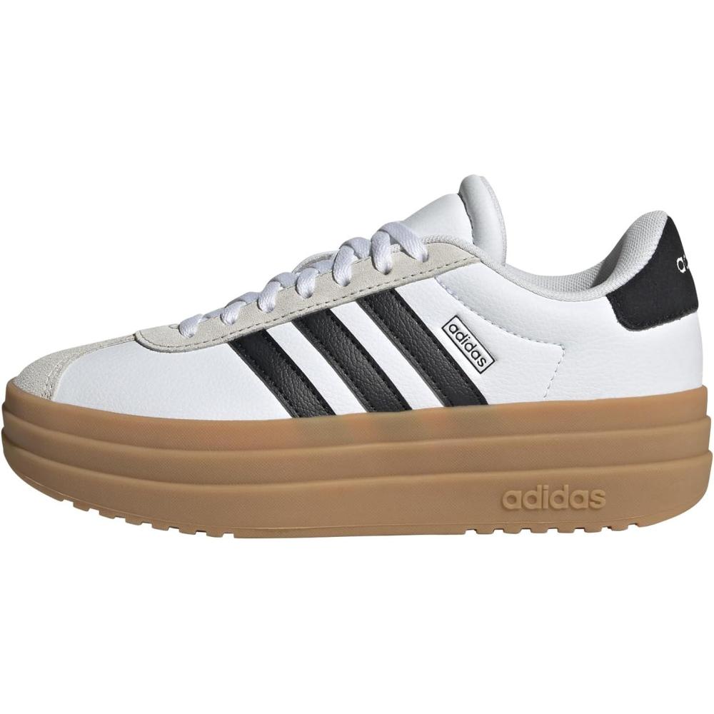 imageadidas UnisexChild Vl Court 30 LaceupLegacy SneakerWhiteBlackGum