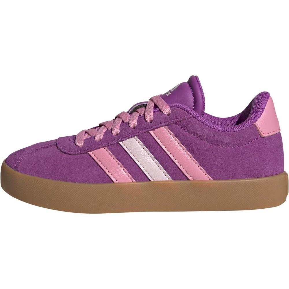 imageadidas UnisexChild Vl Court 30 Skateboarding Shoes ToddlerFlash Pink Bliss Pink Clear Pink