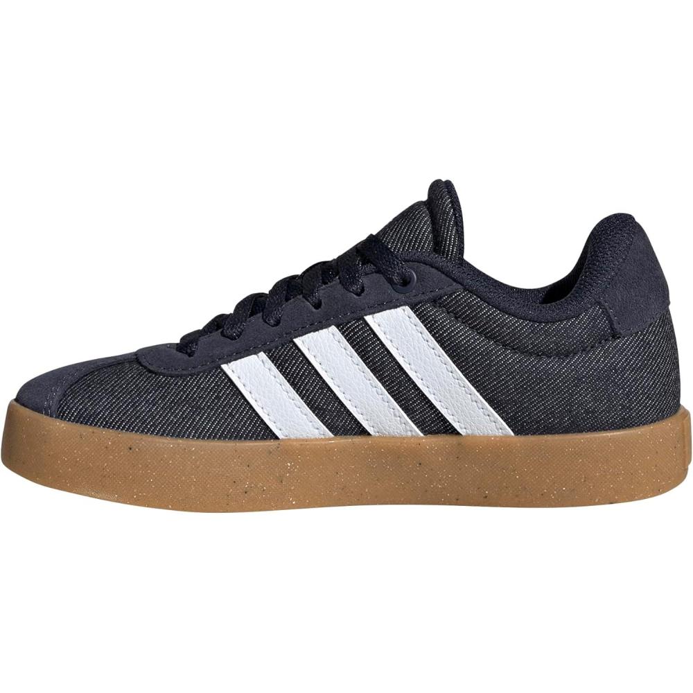 imageadidas UnisexChild Vl Court 30 Skateboarding Shoes ToddlerInkWhiteGum