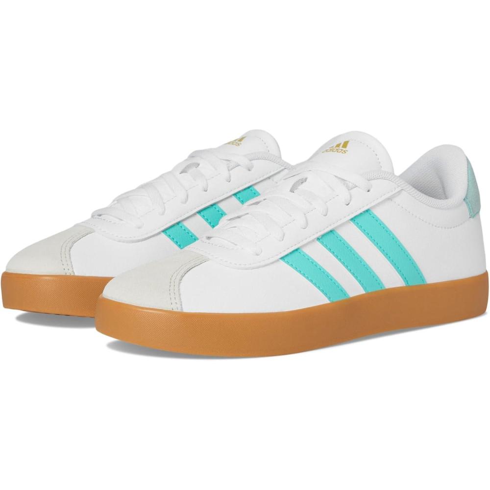 imageadidas UnisexChild Vl Court 30 Skateboarding Shoes ToddlerWhiteFlash AquaAlumina