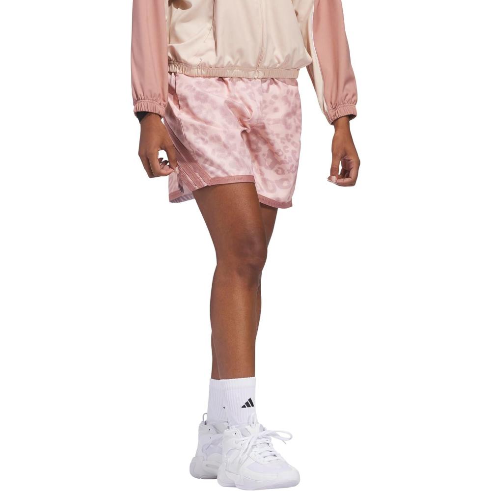 imageadidas Womens Crazylite Cheetah All Over Printed Basketball ShortsWarm Clay