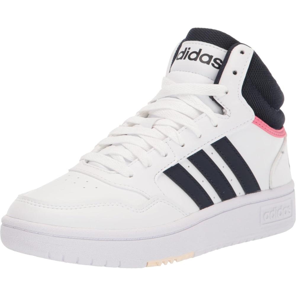 imageadidas Womens Hoops 30 High Sneakers Shoes Casual  WhiteWhiteLegend InkWhite