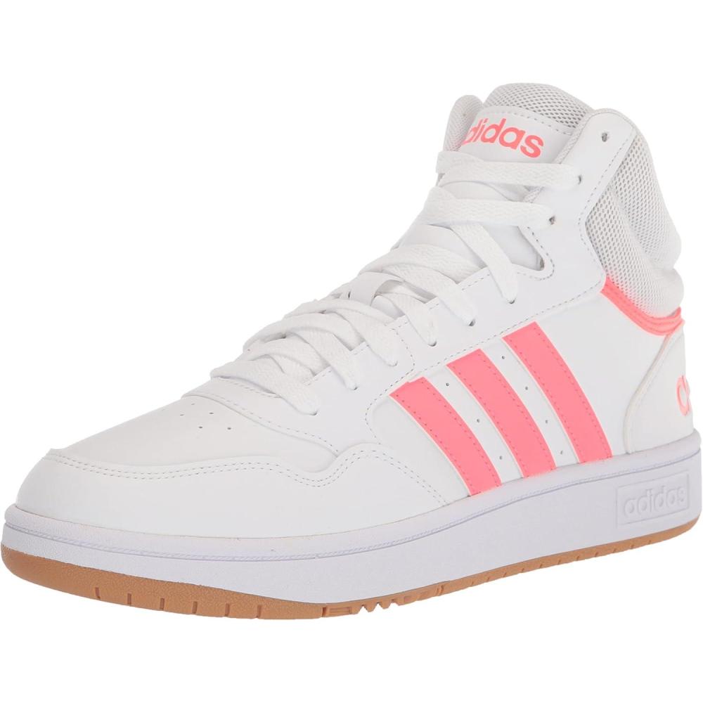 imageadidas Womens Hoops 30 High Sneakers Shoes Casual  WhiteWhiteTurboGum