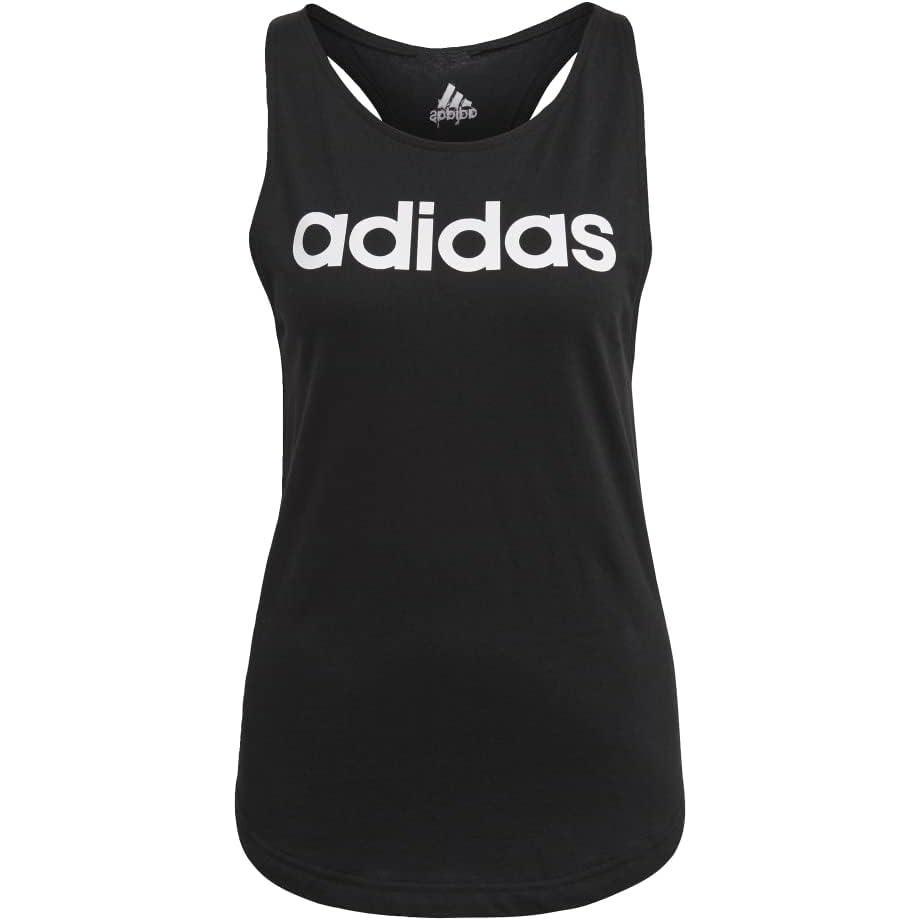 imageadidas Womens Loungewear Essentials Loose Logo Tank TopBlackWhite