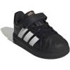 imageAdidas BabyBoys Streettalk Elastic Lace ampamp Strap SneakerBlackWhiteGold Metallic