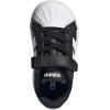 imageAdidas BabyBoys Streettalk Elastic Lace ampamp Strap SneakerBlackWhiteWhite