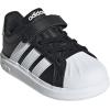 imageAdidas BabyBoys Streettalk Elastic Lace ampamp Strap SneakerBlackWhiteWhite