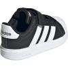 imageAdidas BabyBoys Streettalk Elastic Lace ampamp Strap SneakerBlackWhiteWhite