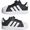 imageAdidas BabyBoys Streettalk Elastic Lace ampamp Strap SneakerBlackWhiteWhite