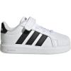 imageAdidas BabyBoys Streettalk Elastic Lace ampamp Strap SneakerWhiteBlackBlack