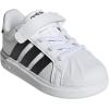 imageAdidas BabyBoys Streettalk Elastic Lace ampamp Strap SneakerWhiteBlackBlack
