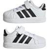 imageAdidas BabyBoys Streettalk Elastic Lace ampamp Strap SneakerWhiteBlackBlack