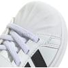 imageAdidas BabyBoys Streettalk Elastic Lace ampamp Strap SneakerWhiteBlackBlack