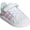 imageAdidas BabyBoys Streettalk Elastic Lace ampamp Strap SneakerWhiteBliss LilacHalo Mint