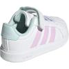 imageAdidas BabyBoys Streettalk Elastic Lace ampamp Strap SneakerWhiteBliss LilacHalo Mint