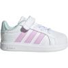imageAdidas BabyBoys Streettalk Elastic Lace ampamp Strap SneakerWhiteBliss LilacHalo Mint
