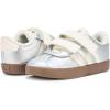imageAdidas BabyBoys Vl Court 30 Hook ampamp Loop SneakerSilver MetallicOff WhiteBlack