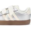 imageAdidas BabyBoys Vl Court 30 Hook ampamp Loop SneakerSilver MetallicOff WhiteBlack
