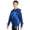 imageadidas Boys Long Sleeve Color Block Halftone Camo Printed Pullover HoodieDark Blue