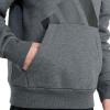 imageadidas Boys Long Sleeve Essential Linear Embroidered Fleece Pullover HoodieDark Grey Heather