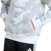 imageadidas Boys Long Sleeve Halftone Camo Printed Fleece Pullover HoodieWhite