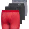 imageadidas Boys Performance Boxer Briefs Underwear for Kids 4PackBetter ScarletActive MaroonBlackMicrofiberGraphic