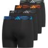 imageadidas Boys Performance Boxer Briefs Underwear for Kids 4PackBlackLucid AquamarinePure OrangeMicrofiber