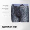 imageadidas Boys Performance Boxer Briefs Underwear for Kids 4PackBlackOnix GreyGreyMicrofiberGraphic