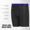 imageadidas Boys Performance Boxer Briefs Underwear for Kids 4PackBlackSemi Lucid BlueSignal GreenMicrofiber