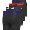 imageadidas Boys Performance Boxer Briefs Underwear for Kids 4PackBlackSemi Lucid BlueSignal GreenMicrofiber