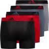imageadidas Boys Performance Boxer Briefs Underwear for Kids 4PackScarlet RedBlackGreyPerformance