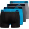 imageadidas Boys Performance Boxer Briefs Underwear for Kids 4PackSolar BlueBlackGreyPerformance